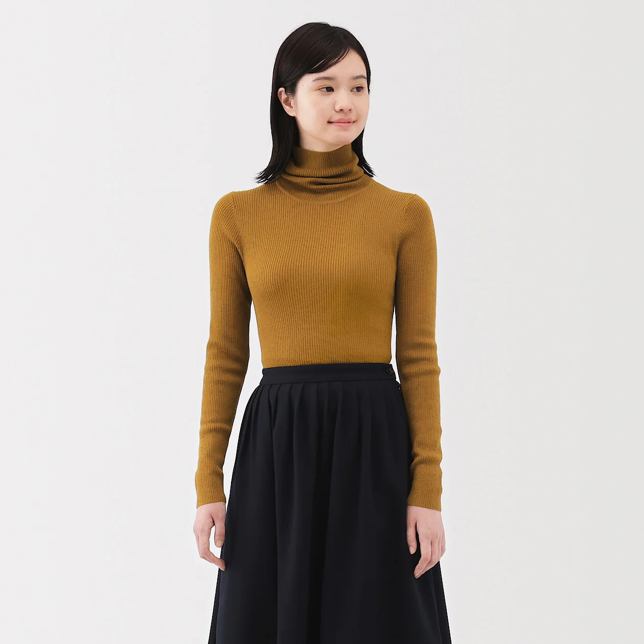 Washable Wool High-Gauge Ribbed Turtleneck Sweater - Image 30