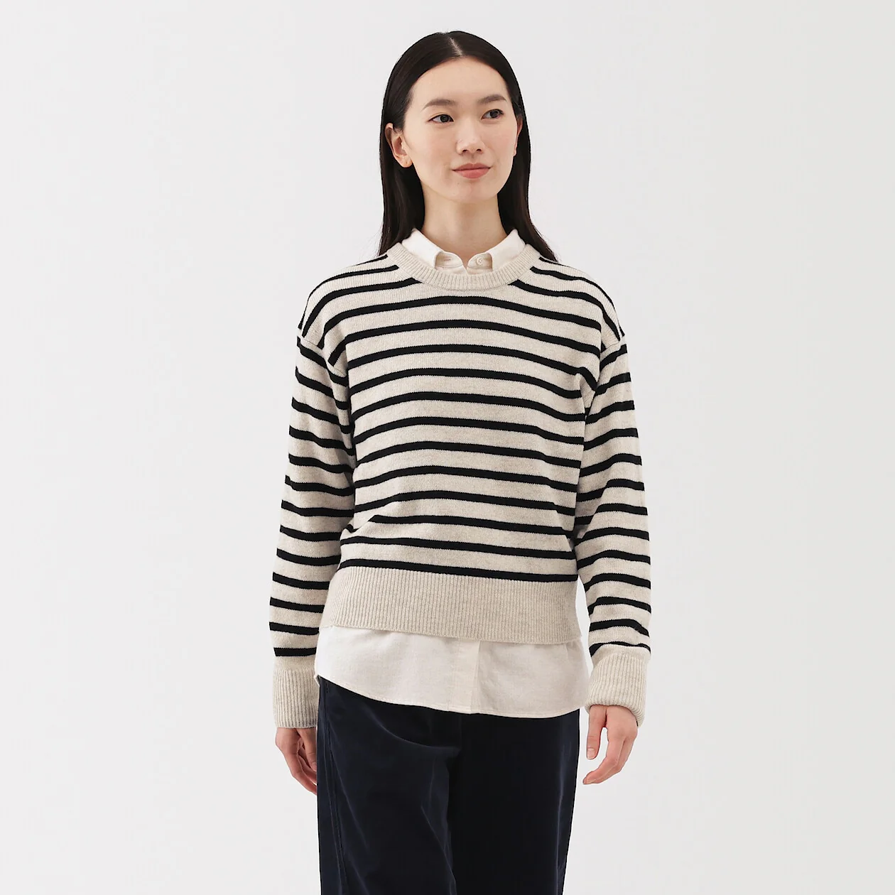 Washable Wool Mid Gauge Crewneck Sweater