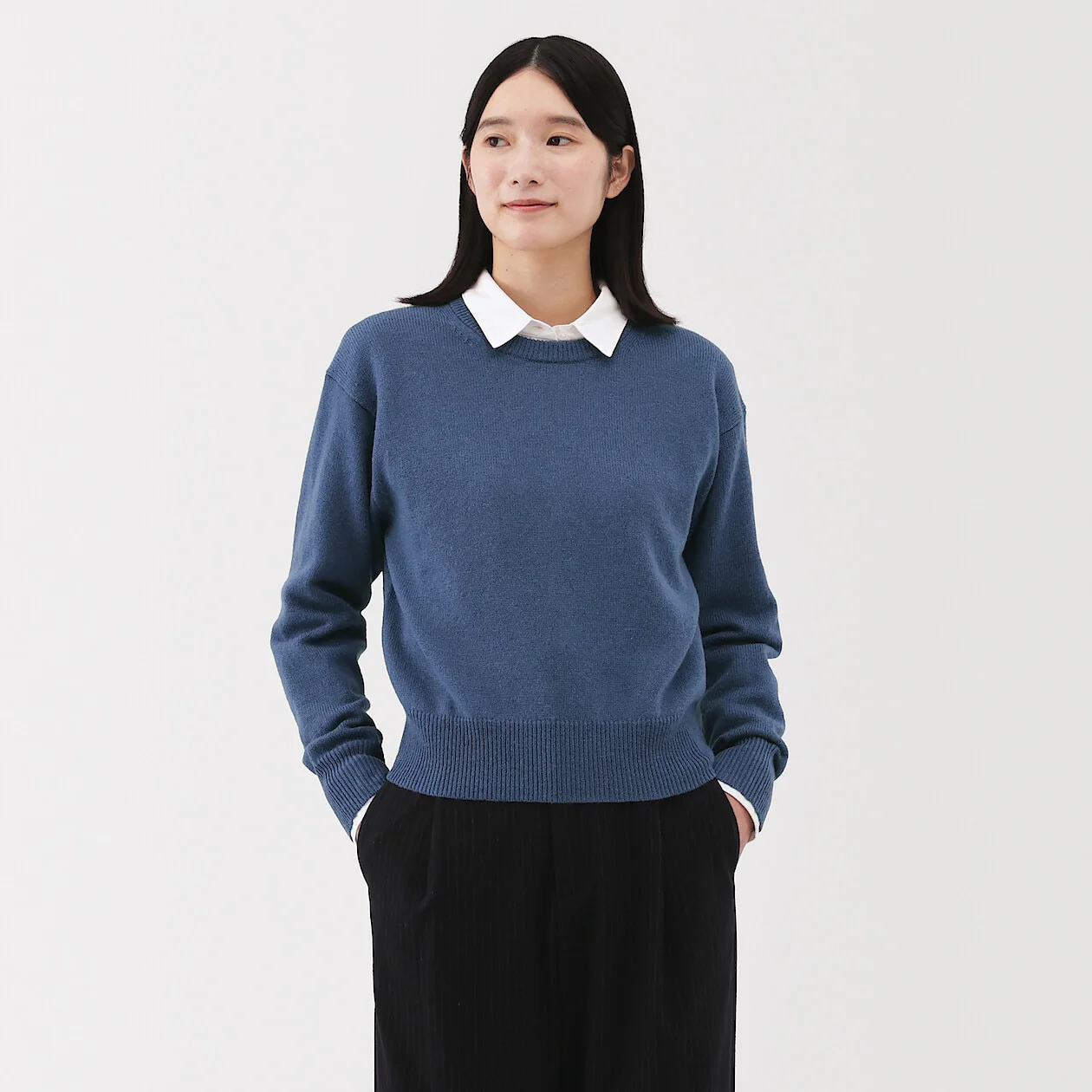 Washable Wool Mid Gauge Crewneck Sweater - Image 16