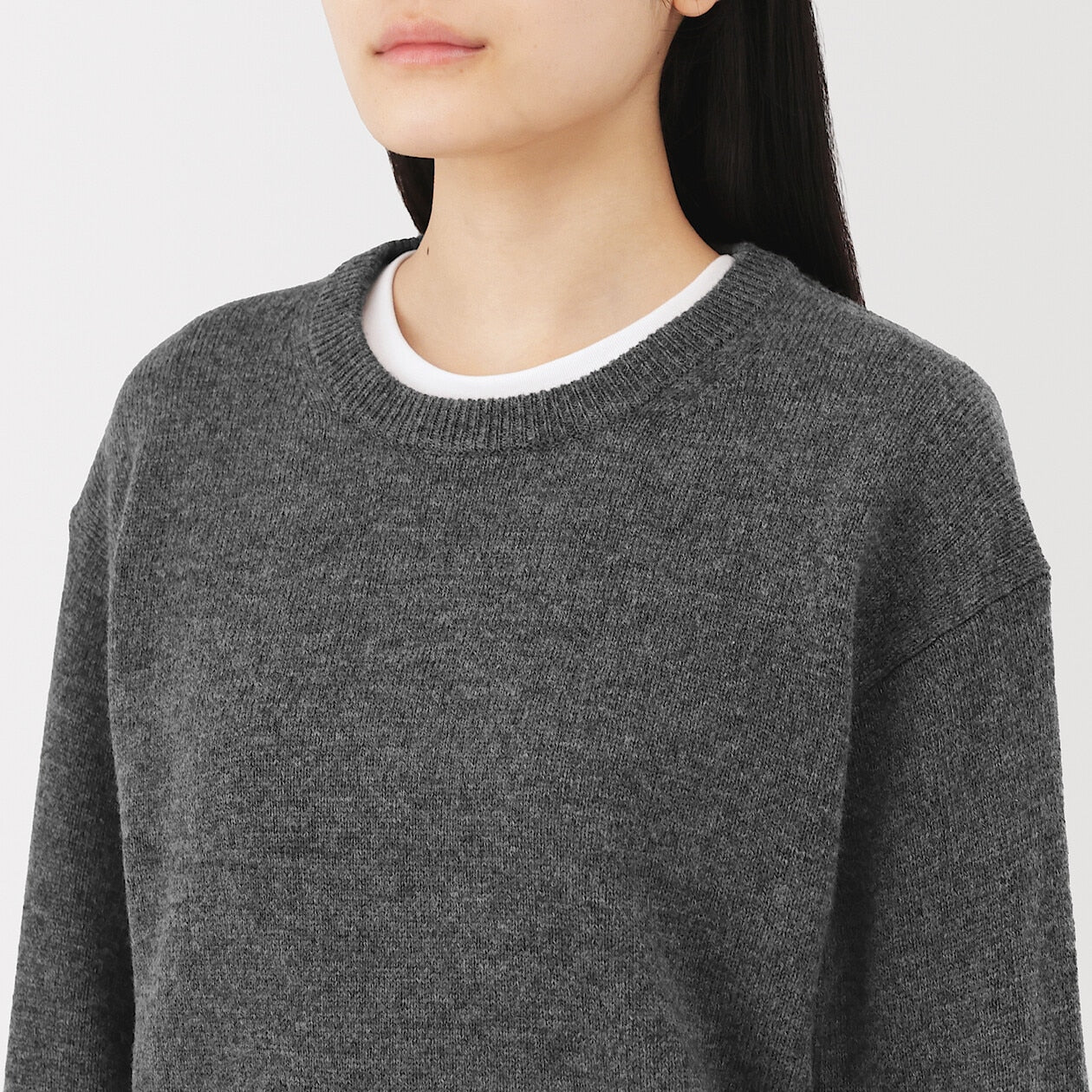 Washable Wool Mid Gauge Crewneck Sweater - Image 9