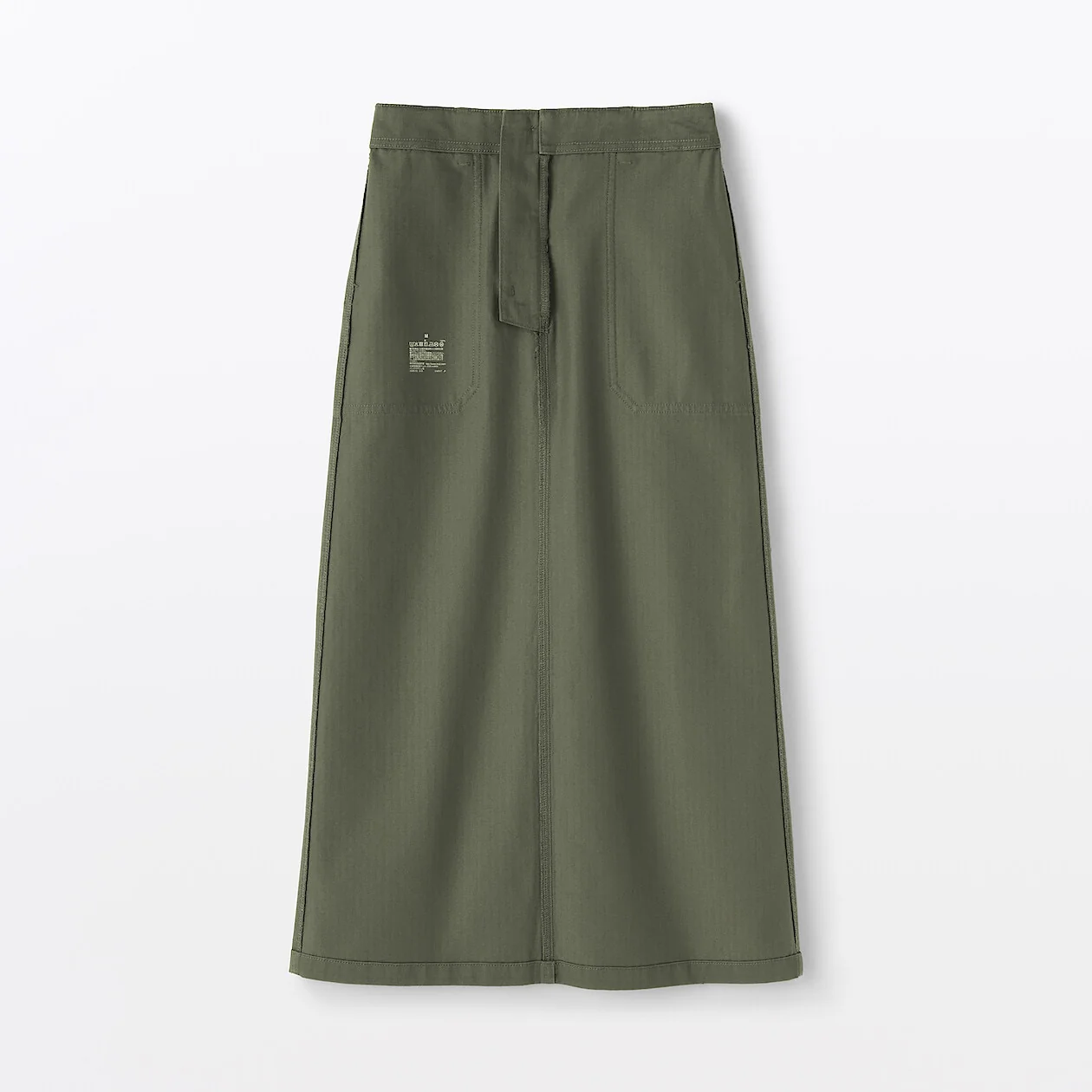Washed Herringbone Baker Straight Skirt - Image 21