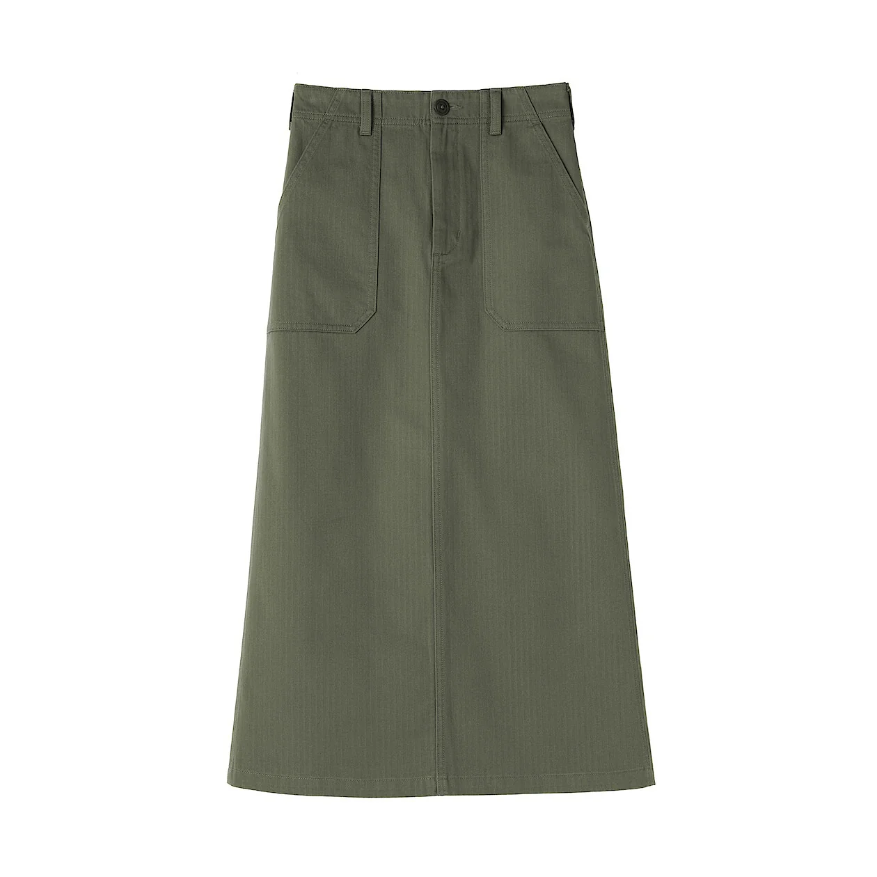 Washed Herringbone Baker Straight Skirt - Image 22
