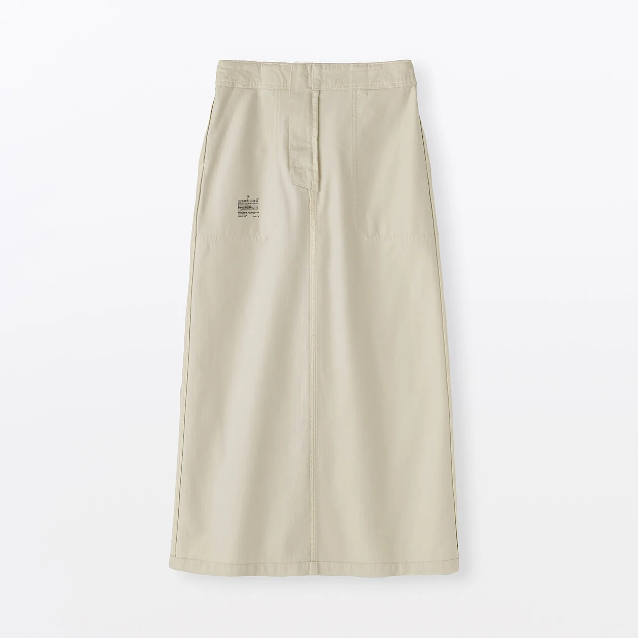 Washed Herringbone Baker Straight Skirt - Image 9
