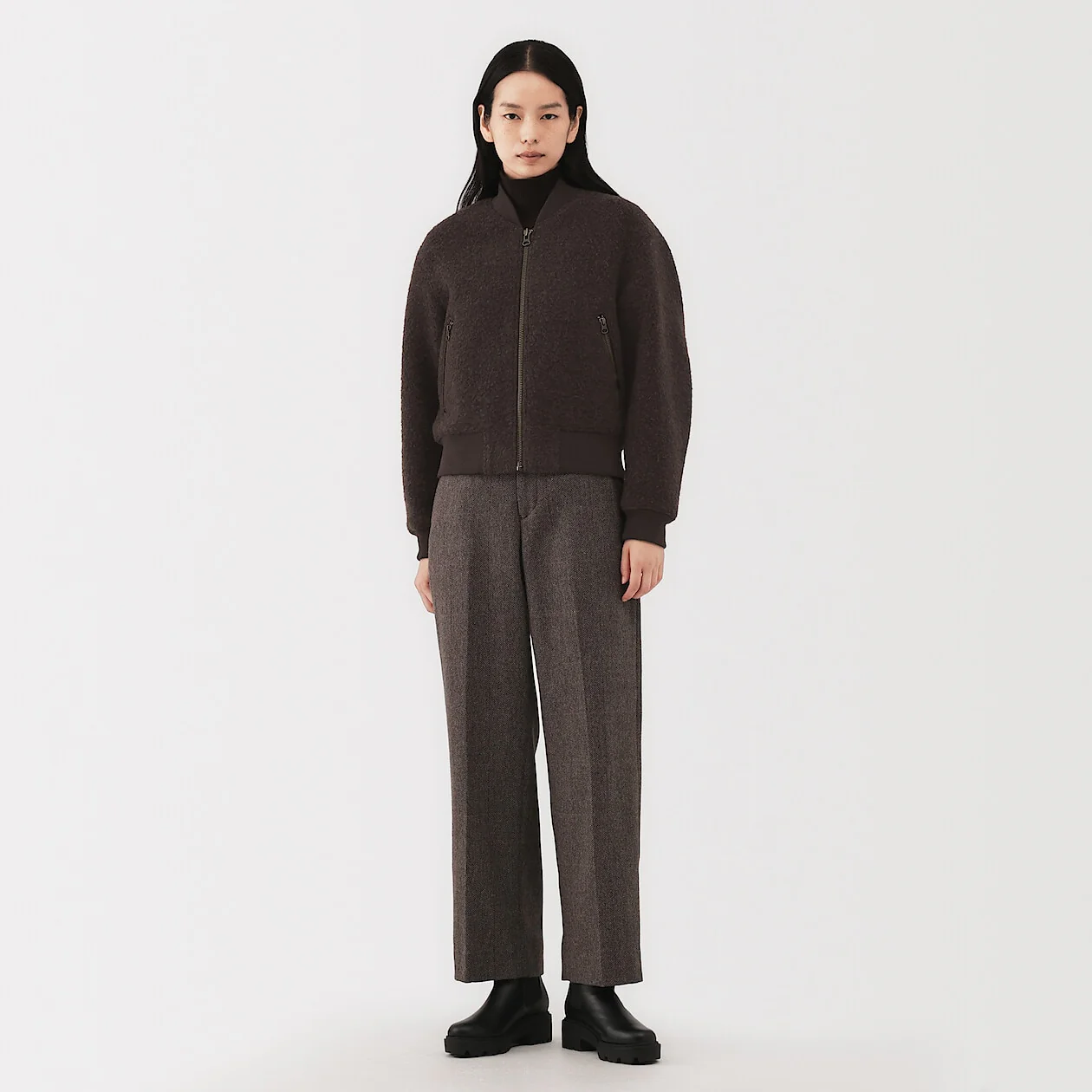 Wool Blend Napping Short Blouson - Image 7