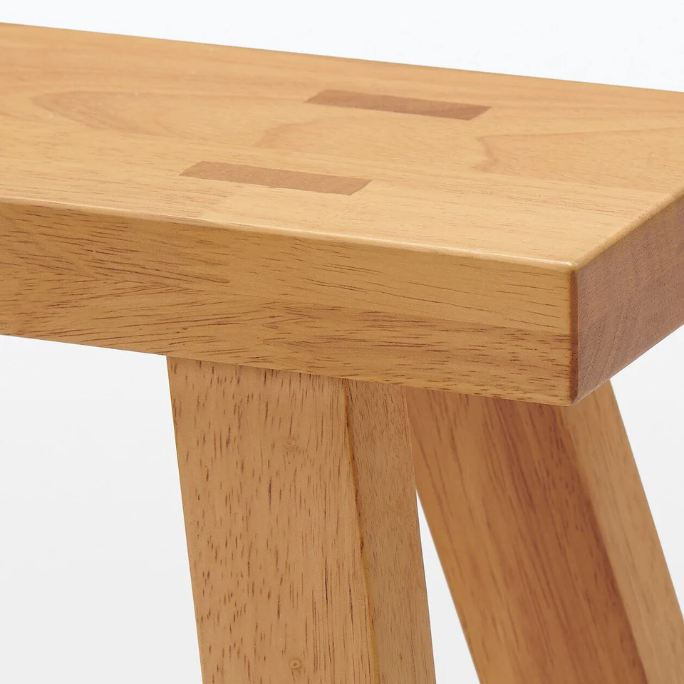 Rubberwood Oak Bench - Small - Image 5