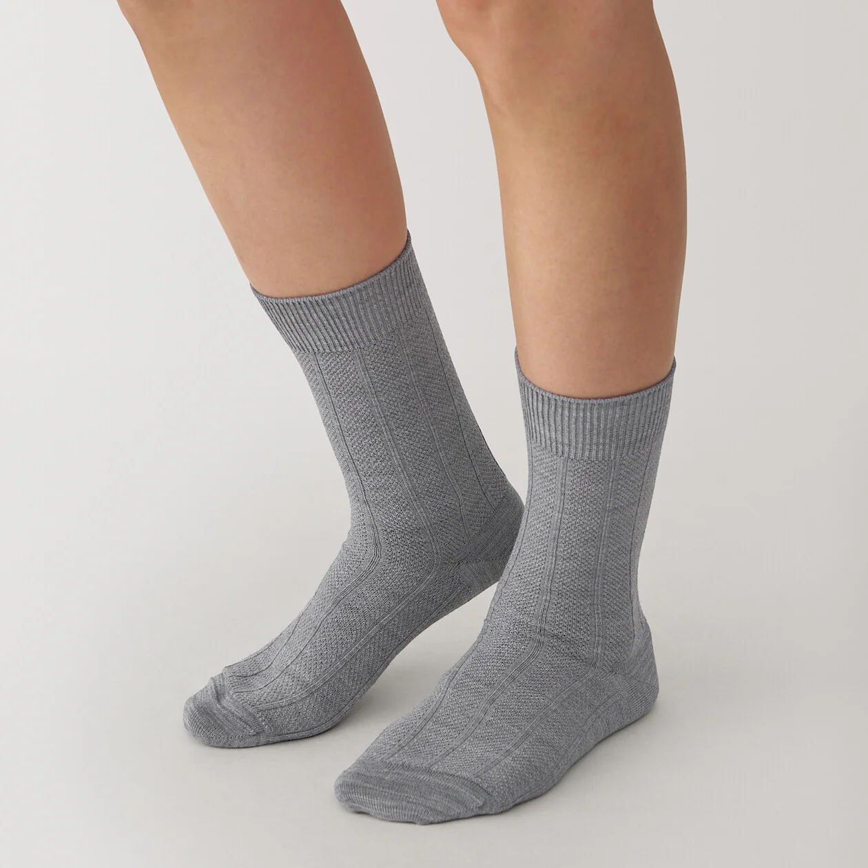 Right Angle Wool Mix Pique Socks - Image 6